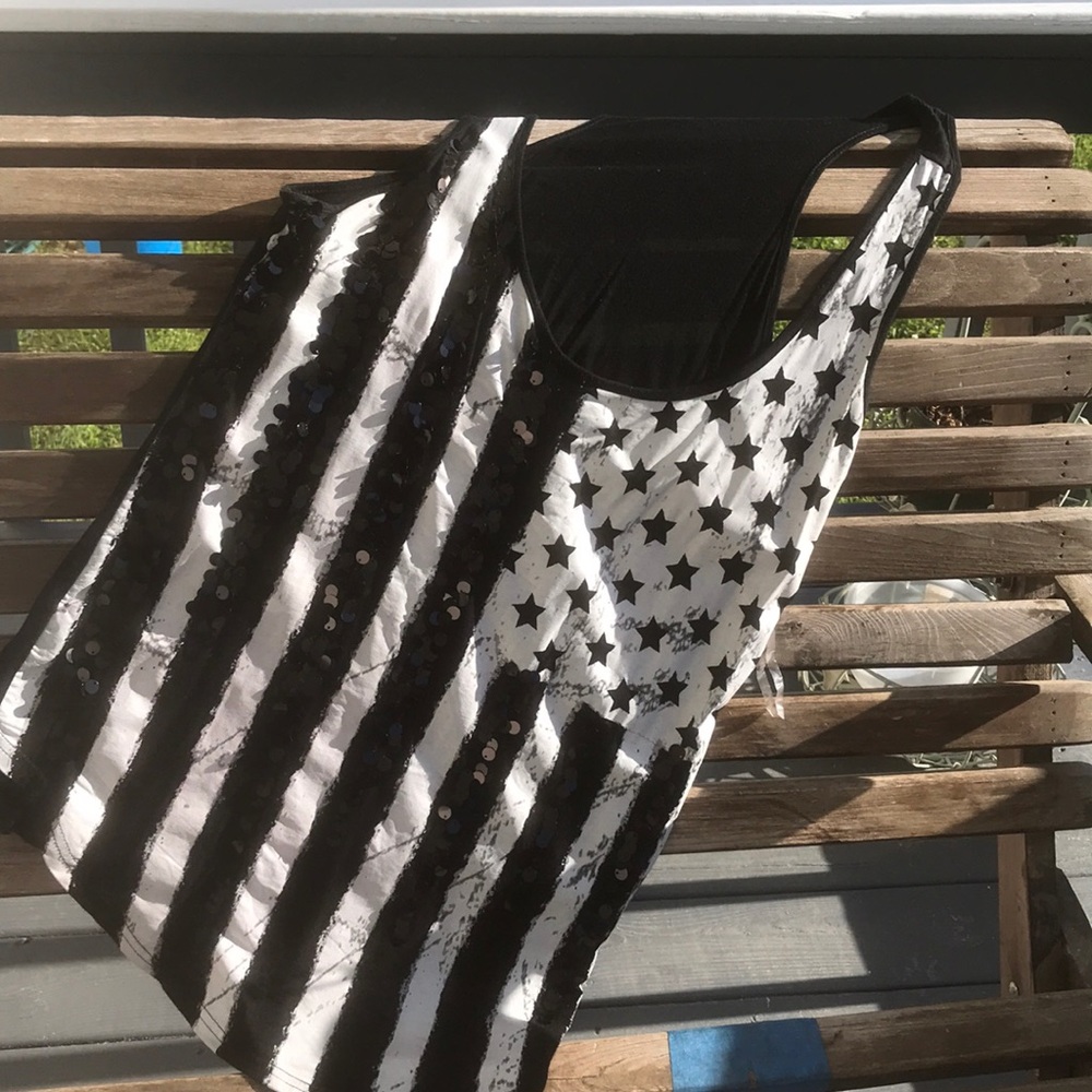 American flag tank